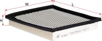 Воздушный фильтр Sakura для Fiat Freemont 2011-2016. Артикул A-6611