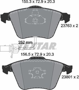 Тормозные колодки Textar Q+ передние для Audi A8 II (D3) 2002-2010. Артикул 2376302