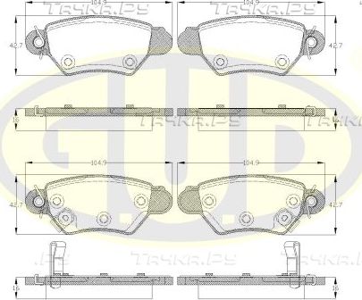 Тормозные колодки G.U.D.. Артикул GBP880134