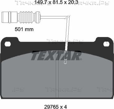 Тормозные колодки Textar. Артикул 2976502