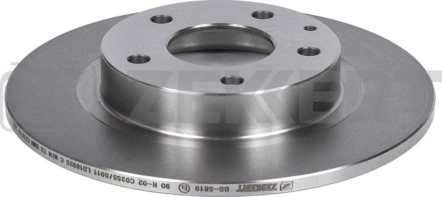 Тормозной диск Zekkert задний для Mazda 6 III (GJ) 2012-2026. Артикул BS-5819