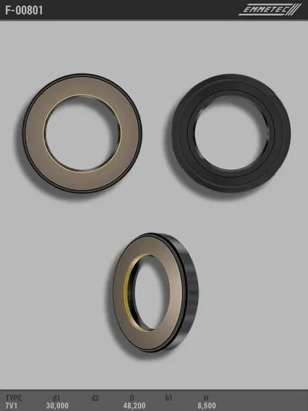 Сальник рулевой рейки 30 48.2 8.5 (Emmetec). Артикул F00801