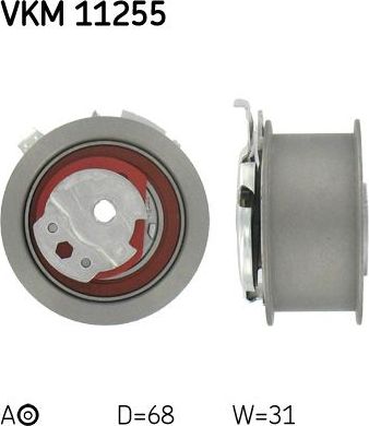 Натяжной ролик (натяжитель) ремня ГРМ SKF. Артикул VKM 11255