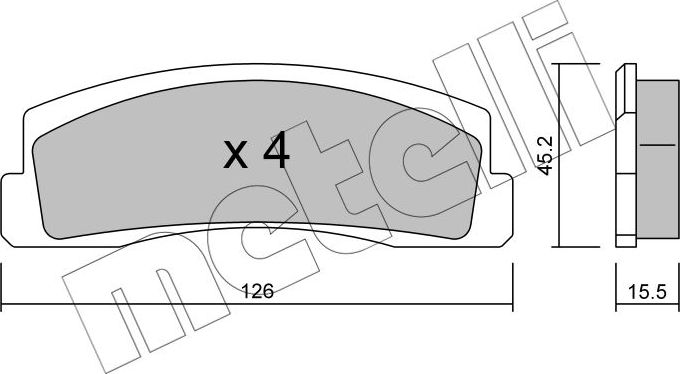 Тормозные колодки Metelli. Артикул 22-0046-0