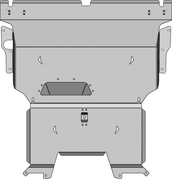 Защита алюминиевая АВС-Дизайн для картера и КПП Audi Q6 2022-2026. Артикул 02.18ABC