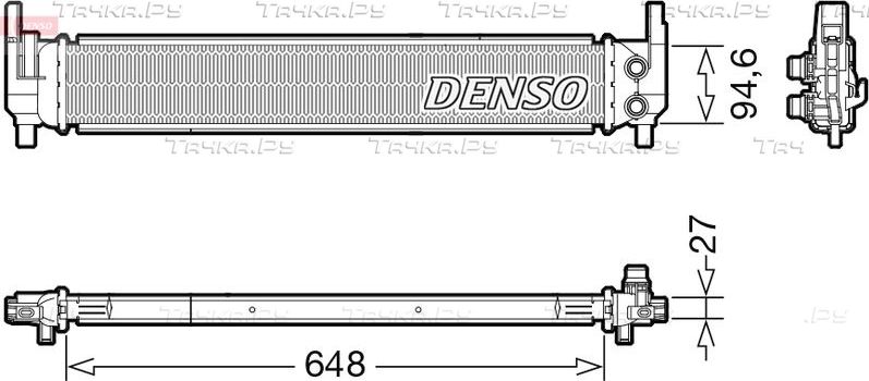 Радиатор охлаждения двигателя Denso. Артикул DRM02042