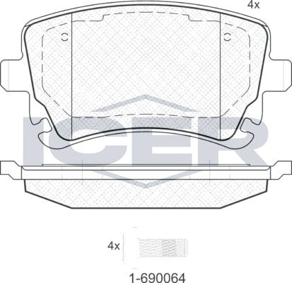 Тормозные колодки Icer. Артикул 181674-204