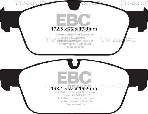 Тормозные колодки EBC Brakes. Артикул DPX2156