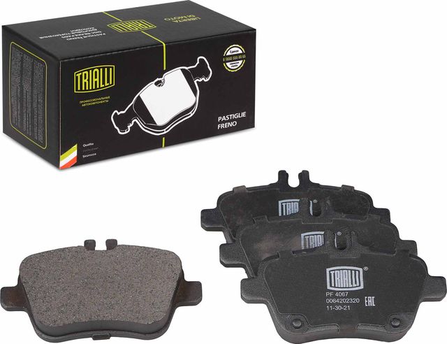 Тормозные колодки Trialli (Low-Metallic) задние для Mercedes-Benz SLC I (R172) 2016-2026. Артикул PF 4067