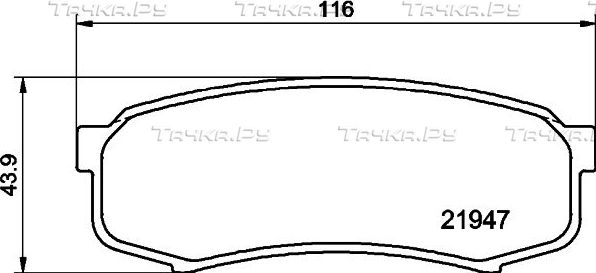 Тормозные колодки Nisshinbo Strong Ceramic задние для Toyota 4Runner IV 2002-2009. Артикул NP1008SC
