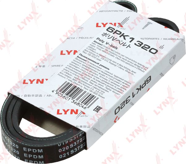 Приводной ремень поликлиновой LYNXauto для Suzuki Swift III 2005-2012. Артикул 6PK1320