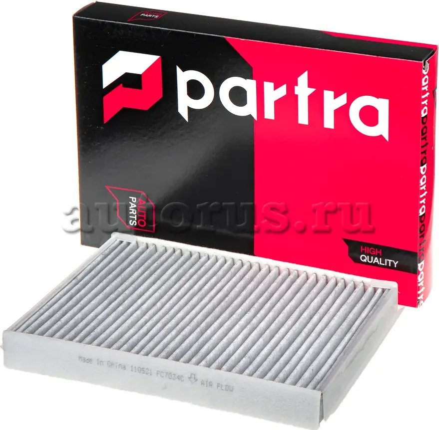 Фильтр салона угольный (Partra). Артикул FC7034C