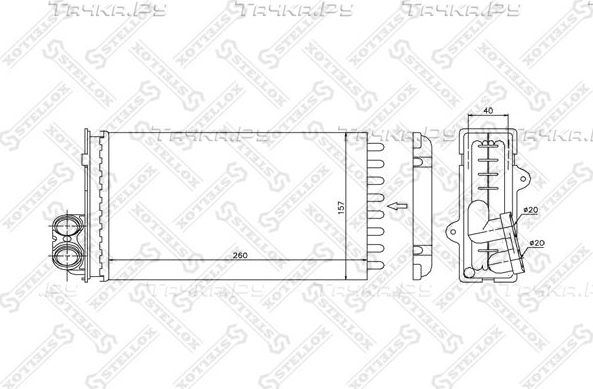 Радиатор отопителя (печки) Stellox. Артикул 10-35015-SX