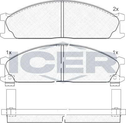 Тормозные колодки Icer. Артикул 140885