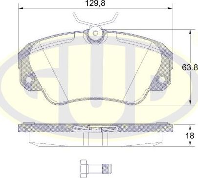 Тормозные колодки G.U.D.. Артикул GBP880161