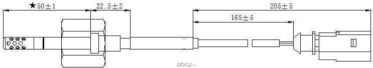 Датчик температуры выхлопных газов VW CRAFTER 30-35 2.5TDI (2006>) 30-50 2.5TDI (2006>) (Magtechnic). Артикул mag0184og