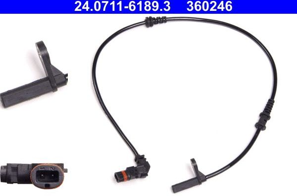 Датчик ABS ATE. Артикул 24.0711-6189.3