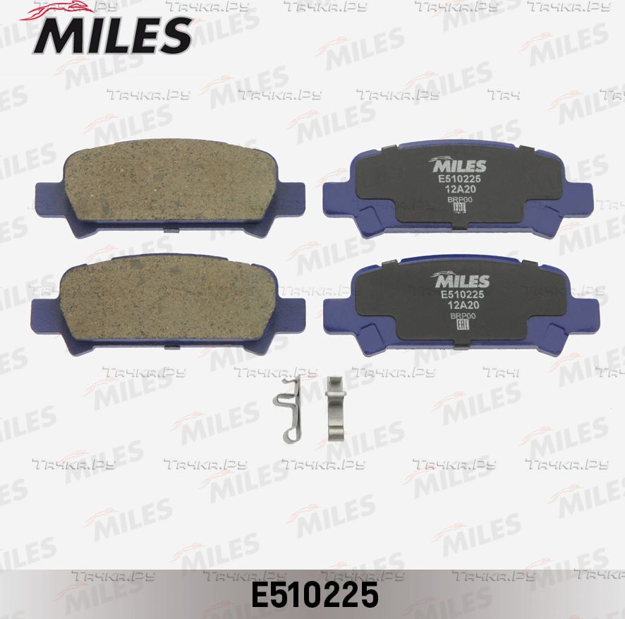 Тормозные колодки Miles (Керамика) задние для Subaru Forester II 2002-2008. Артикул E510225