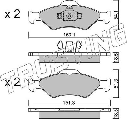 Тормозные колодки Trusting. Артикул 324.0