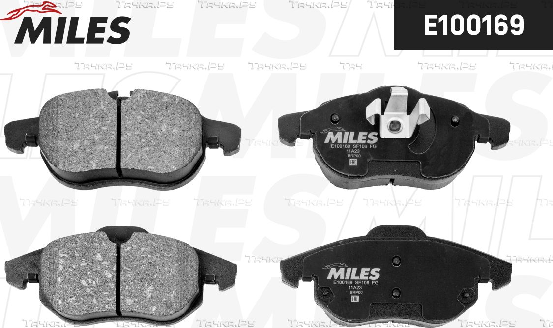 Тормозные колодки Miles (Semi-Metallic) для Saab 9-3 II 2002-2015. Артикул E100169