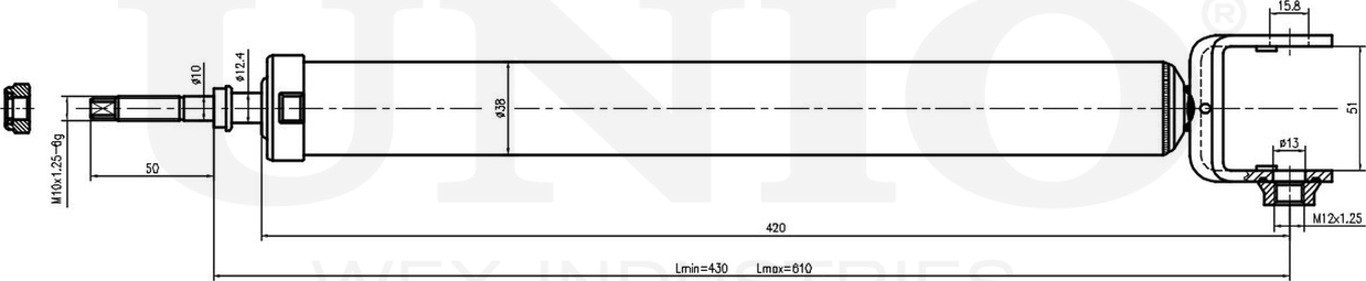 Амортизатор подвески (Unio). Артикул SAB-10674