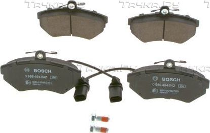 Тормозные колодки Bosch (Low-Metallic) передние для SEAT Exeo 2008-2013. Артикул 0 986 494 042