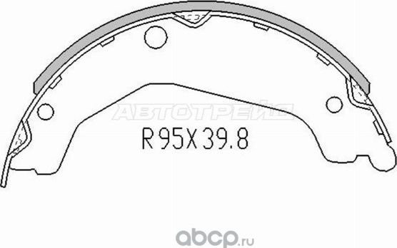 Колодки тормозные барабанные зад HYUNDAI TERRACAN (SAT). Артикул ST280144