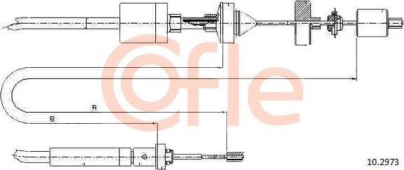 Трос сцепления Cofle для Renault Megane I 1996-2003. Артикул 92.10.2973