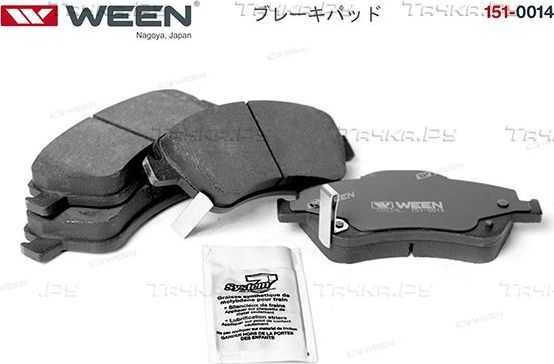 Тормозные колодки WEEN передние для Toyota Auris I 2006-2012. Артикул 151-0014