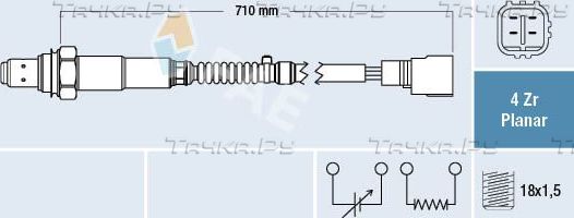 Лямбда-зонд (кислородный датчик) FAE для Toyota RAV4 II (XA20) 2000-2005. Артикул 77311
