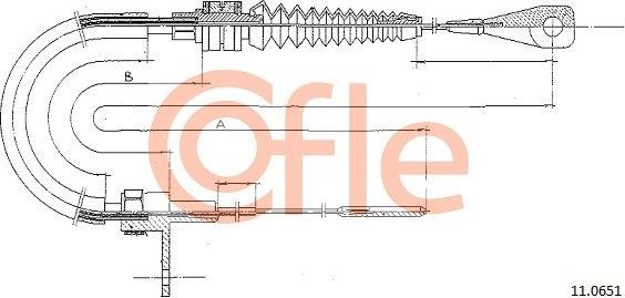 Трос газа Cofle. Артикул 92.11.0651