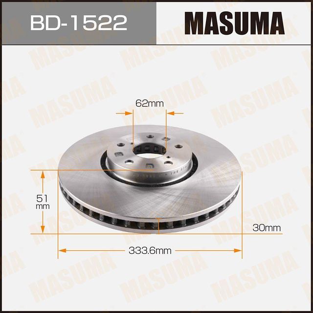 Тормозной диск Masuma. Артикул BD-1522
