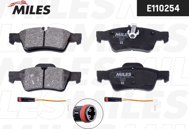 Тормозные колодки Miles (Semi-Metallic). Артикул E110254