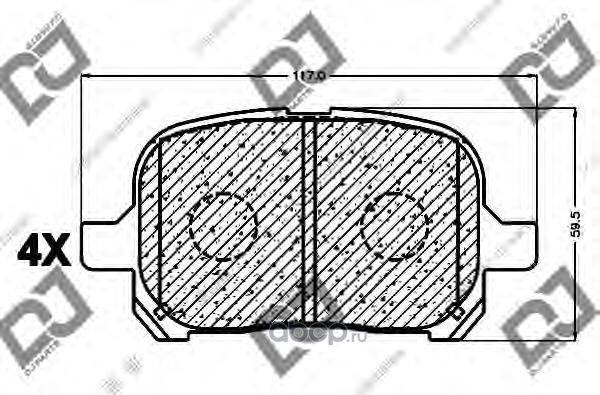 Колодки тормозные дисковые (DJ Parts). Артикул BP1001