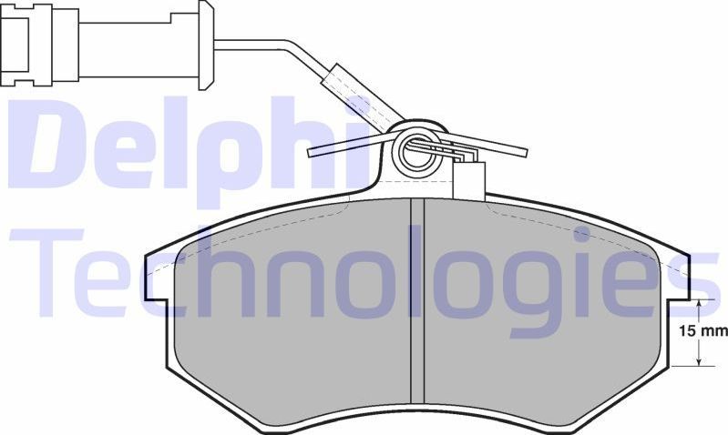 Тормозные колодки Delphi (Low-Metallic). Артикул LP444