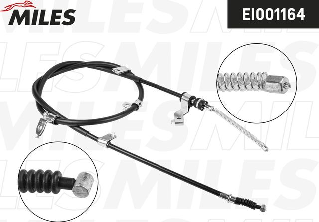 Трос ручника (тросик ручного тормоза) Miles. Артикул EI001164