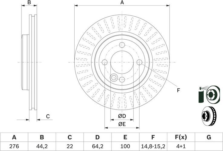 Тормозной диск Bosch. Артикул 0 986 479 B39