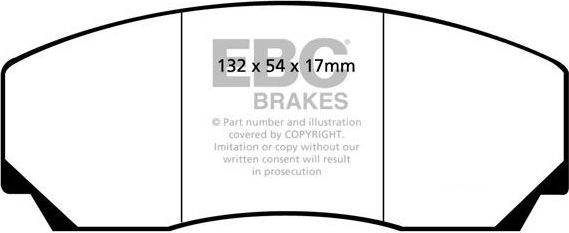 Тормозные колодки EBC Brakes. Артикул DP2002
