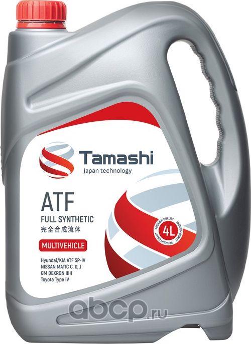 NEW! Масло АКПП 4л ATF Multivehicle (Hyundai/KIA ATF SP-IV, Toyota T-IV, LT 7114 (Tamashi). Артикул ATFTMUL4