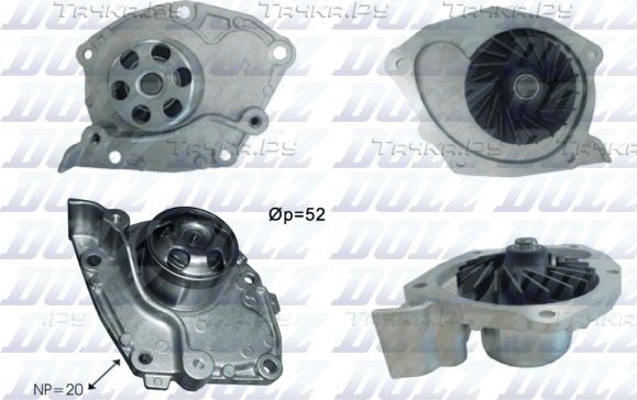 Помпа (водяной насос) Dolz для Renault Scenic III 2009-2016. Артикул R232