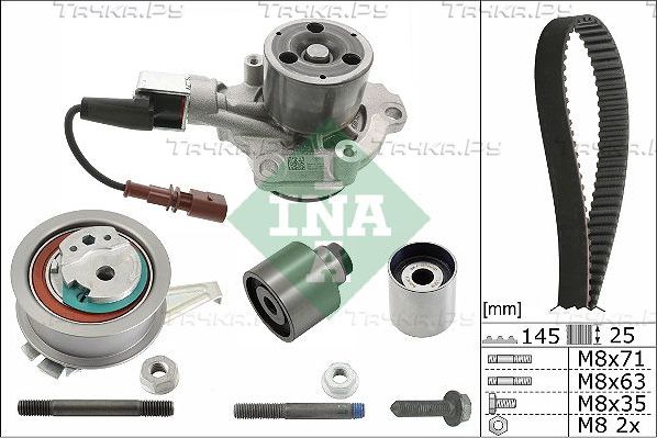 Помпа (водяной насос) с комплектом ремня ГРМ Ina для SEAT Ibiza V 2017-2026. Артикул 530 0699 30