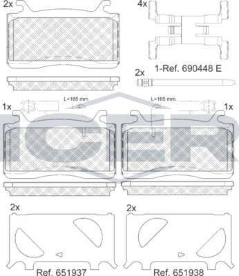 Тормозные колодки Icer. Артикул 182310