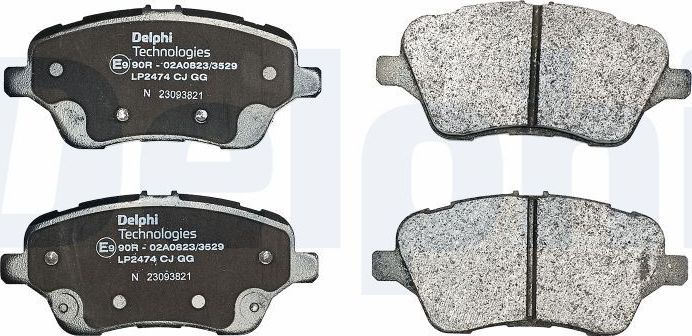 Тормозные колодки Delphi (Low-Metallic). Артикул LP2474