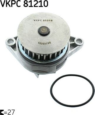 Помпа (водяной насос) SKF для SEAT Ibiza II 1993-2002. Артикул VKPC 81210