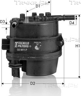 Топливный фильтр  Tecneco Filters для Mazda 2 II (DE) 2008-2015. Артикул GS9811P