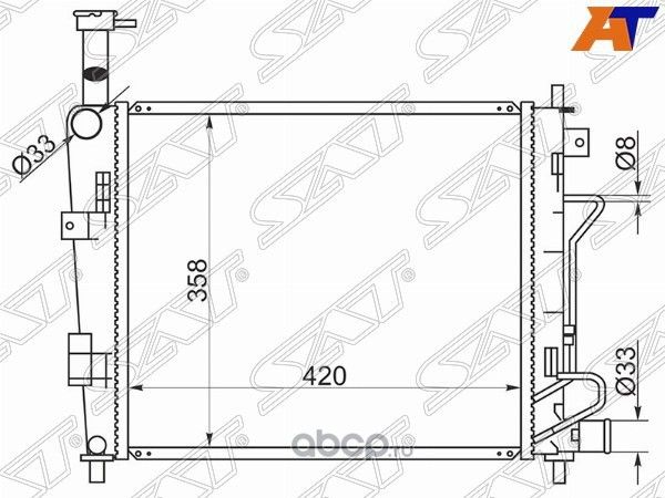 Радиатор KIA PICANTOMORNING 11- (SAT). Артикул KI000311