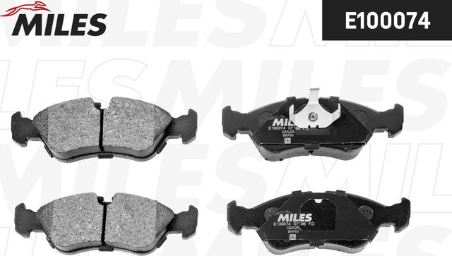 Тормозные колодки Miles (Semi-Metallic) передние для Daewoo Espero 1991-1999. Артикул E100074