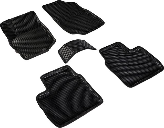 Коврики Seintex 3D EVA ромб для салона Peugeot 301 2013-2026 ЧЕРНЫЕ. Артикул 95331