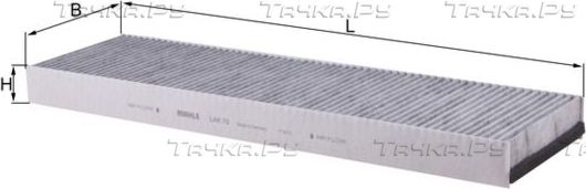 Салонный фильтр Mahle-Knecht. Артикул LAK 70