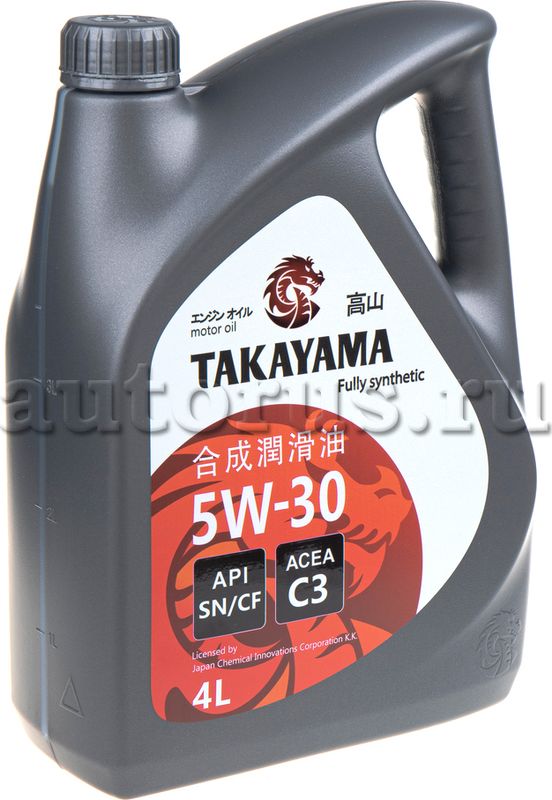 TAKAYAMA SAE 5w30 API SN /CF C3 4л пластик масло моторное синтетическое. Артикул 605523